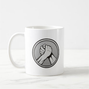 Arm wrestling Silver Coffee Mug