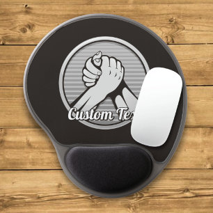 Arm wrestling Silver Gel Mouse Pad