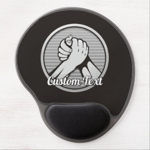 Arm wrestling Silver Gel Mouse Pad