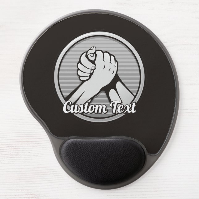 Arm wrestling Silver Gel Mouse Pad (Front)