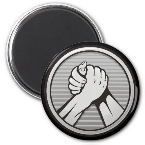 Arm wrestling Silver Magnet