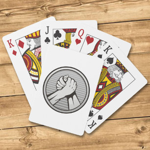 Arm wrestling Silver Poker Cards