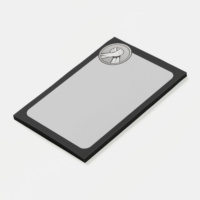 Arm wrestling Silver Post-it Notes (Angled)