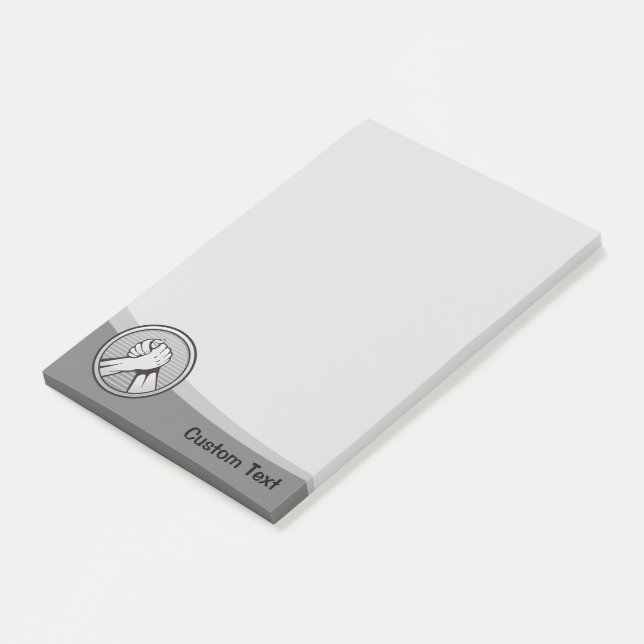Arm Wrestling Silver Post-it Notes (Angled)