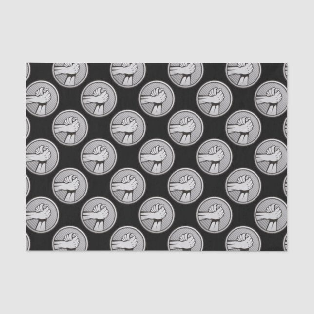 Arm wrestling Silver Tissue Paper (Front)