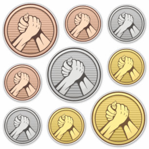 Arm Wrestling Sticker Set