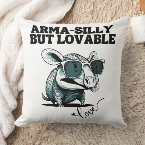   Arma_silly But Lovable Throw Pillow