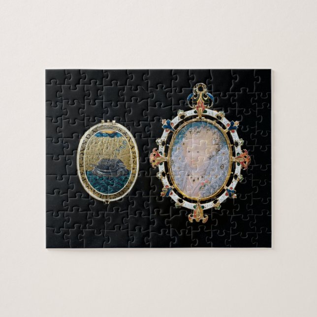 Armada Jewel, miniature of Queen Elizabeth I enclo Jigsaw Puzzle (Horizontal)