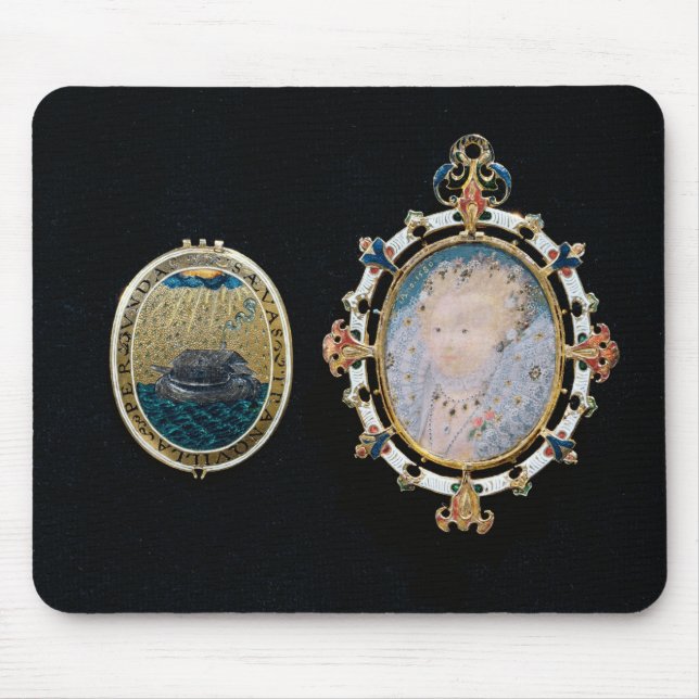 Armada Jewel, miniature of Queen Elizabeth I enclo Mouse Pad (Front)