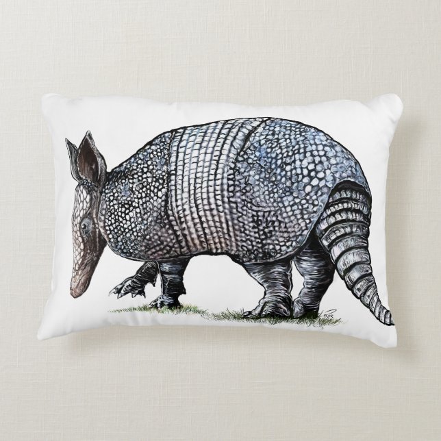 Armadillo Accent Pillow (Back)