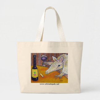 Armadillo at the Wine Bar Large Tote Bag