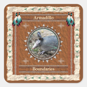 Armadillo Boundary Energy Square Sticker