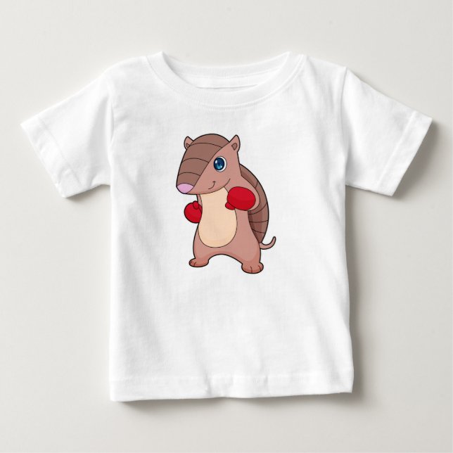 Armadillo Boxing Boxer Boxing gloves Baby T-Shirt (Front)