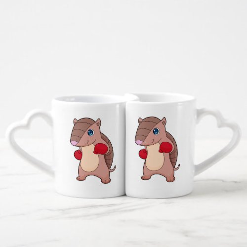 Armadillo Boxing Boxer Boxing gloves Coffee Mug Set