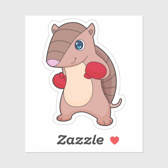 Armadillo Boxing Boxer Boxing gloves Sticker (Sheet)