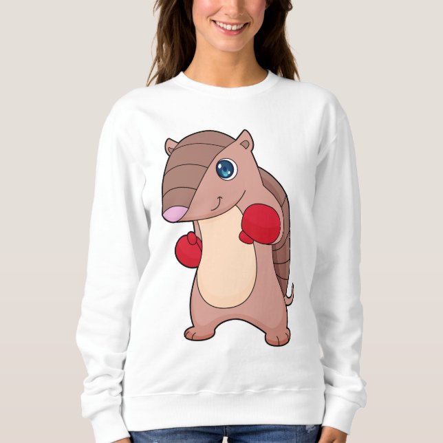 Armadillo Boxing Boxer Boxing gloves Sweatshirt (Front)