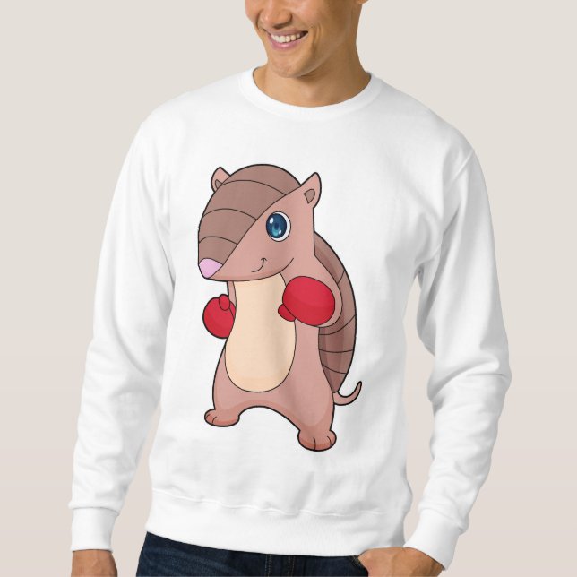 Armadillo Boxing Boxer Boxing gloves Sweatshirt (Front)