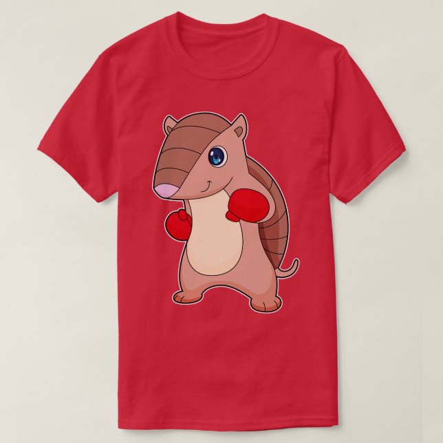 Armadillo Boxing Boxer Boxing gloves T-Shirt (Design Front)