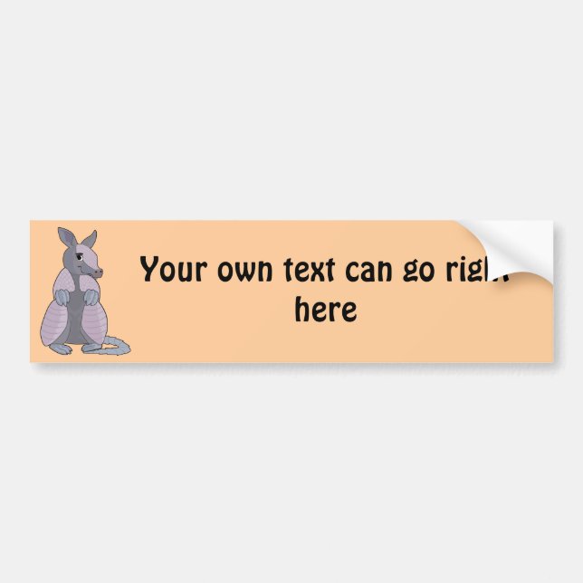 Armadillo Bumper Sticker (Front)