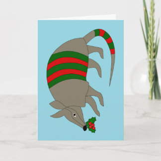 Armadillo Christmas Card