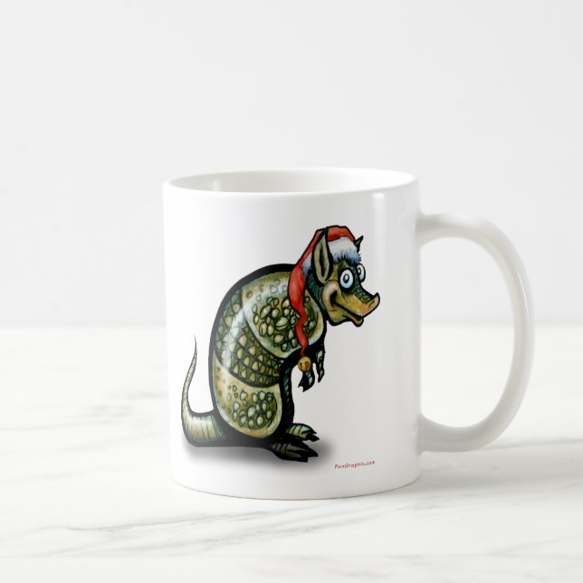 Armadillo Christmas Coffee Mug (Right)