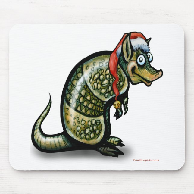 Armadillo Christmas Mouse Pad (Front)