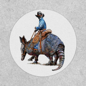 Armadillo Cowboy or Broncodillo Patch