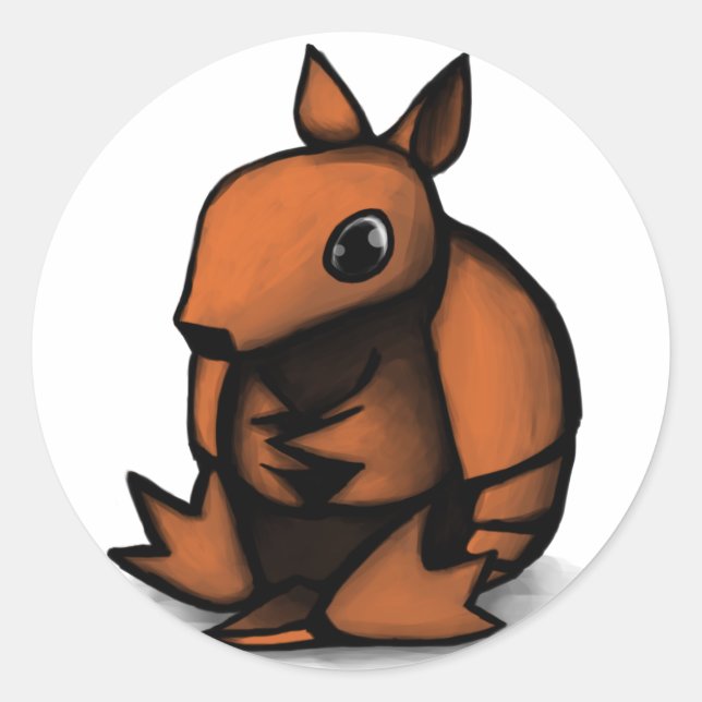 Armadillo Design Classic Round Sticker (Front)