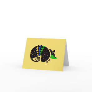 ARMADILLO- Endangered animal graphic - Yellow Card