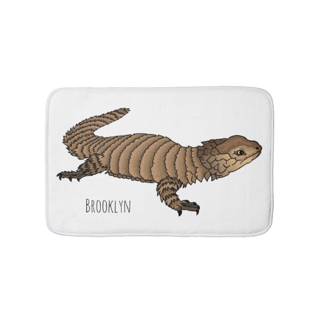 Armadillo girdled cartoon illustration bath mat (Front)