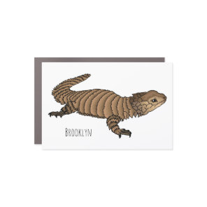 Armadillo girdled lizard cartoon illustration car magnet