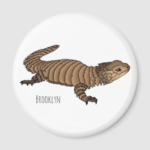 Armadillo girdled lizard cartoon illustration magnet