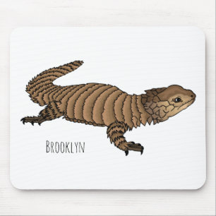 Armadillo girdled lizard cartoon illustration mouse pad