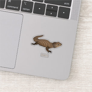 Armadillo girdled lizard cartoon illustration sticker