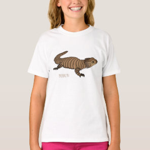 Armadillo girdled lizard cartoon illustration  T-Shirt