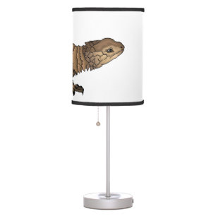 Armadillo girdled lizard cartoon illustration table lamp