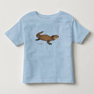 Armadillo girdled lizard cartoon illustration toddler t-shirt