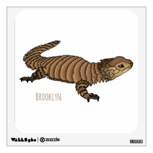 Armadillo girdled lizard cartoon illustration  wall decal