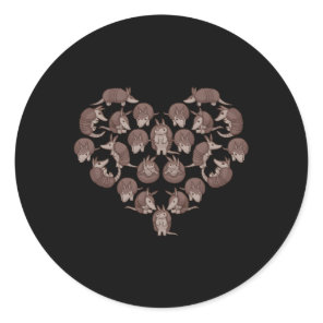 Armadillo He Armadillo Armadillos Classic Round Sticker
