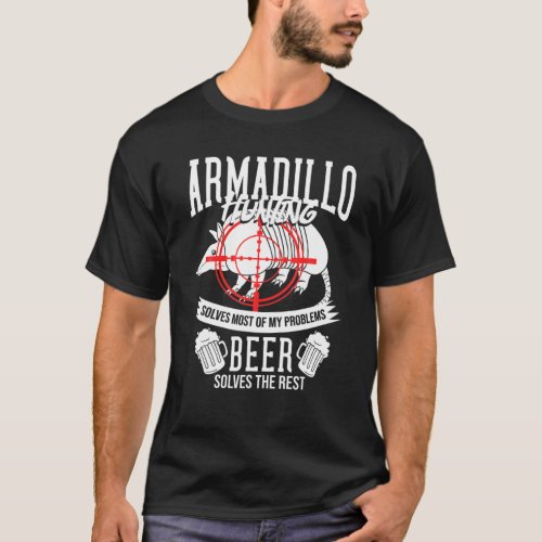 Armadillo Hunting Lizard Hunter T_Shirt