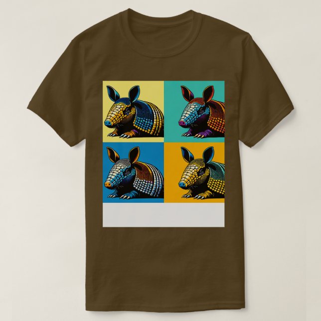Armadillo in Abstract A Art Color Odyssey T-Shirt (Design Front)