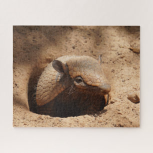 Armadillo In Hole Saying Hello Jigsaw Puzzle