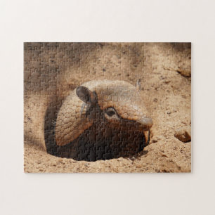 Armadillo In Hole Saying Hello Jigsaw Puzzle