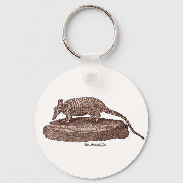 Armadillo Lithograph Keychain (Front)