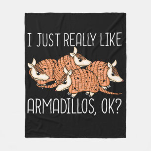 Armadillo Lover Wildlife Animal Gift Armadillo Fleece Blanket