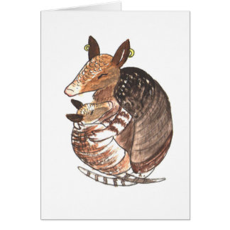 Armadillo Mother with her Baby Cards