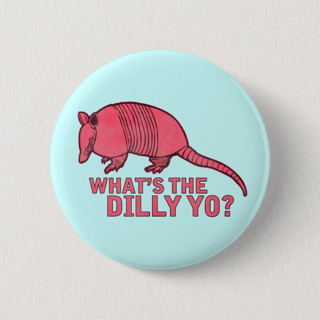 Armadillo Pinback Button (Front)