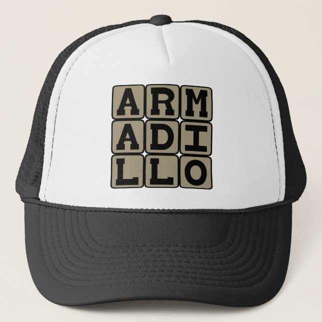Armadillo, Placental Mammal Trucker Hat (Front)