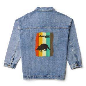 Armadillo  Retro 70s Vintage Animal  Denim Jacket