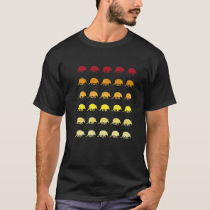 Armadillo Retro Animal Pattern   T-Shirt